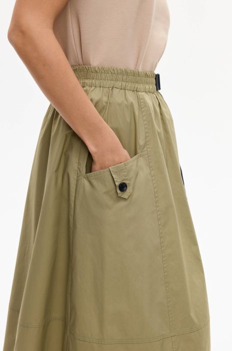 Bawełniana spódnica khaki Solar Obraz 3