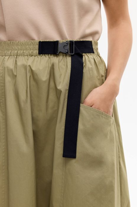 Bawełniana spódnica khaki Solar Obraz 5