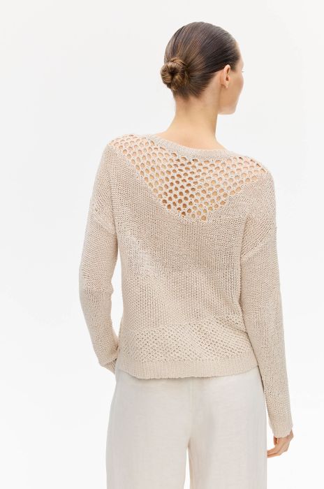 Dzianinowy sweter ze strukturalnym zdobieniem Solar Obraz 4