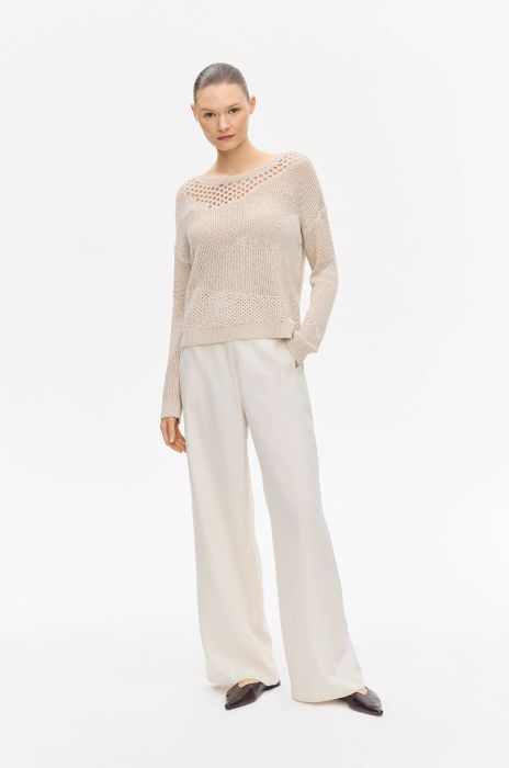 Dzianinowy sweter ze strukturalnym zdobieniem Solar Obraz 1
