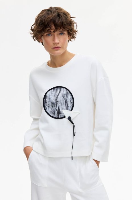 Bluza z geometryczną aplikacją Solar Obraz 2