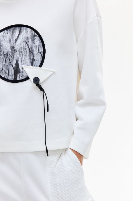 Bluza z geometryczną aplikacją Solar Obraz 3