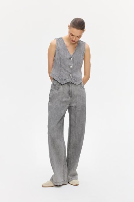 Jeansy typu wide leg Solar Obraz 1