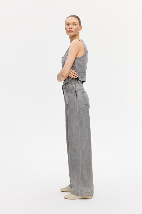 Jeansy typu wide leg Solar Obraz 2