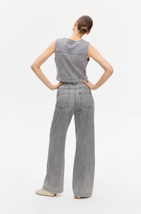 Jeansy typu wide leg Solar Obraz 6