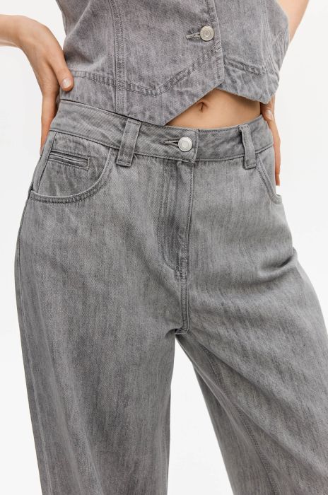 Jeansy typu wide leg Solar Obraz 4