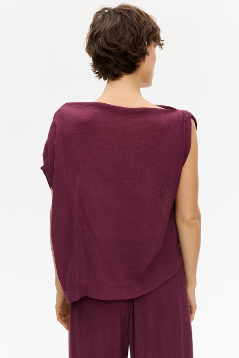 Top w kolorze marsala Solar Obraz 5