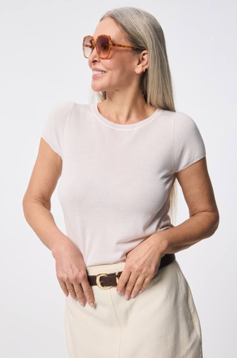 Biała bluzka z wiskozą Solar Obraz 2