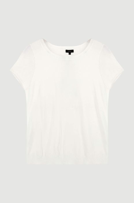 Biała bluzka z wiskozą Solar Obraz 4