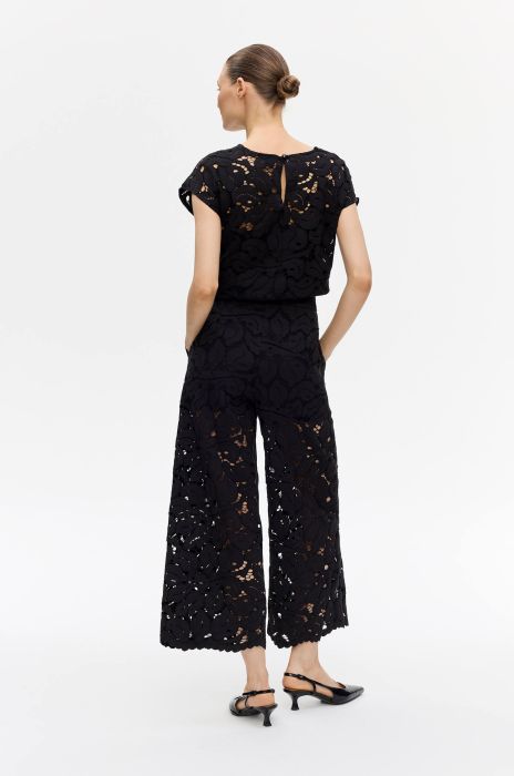 Ażurowe spodnie wide leg Solar Obraz 4