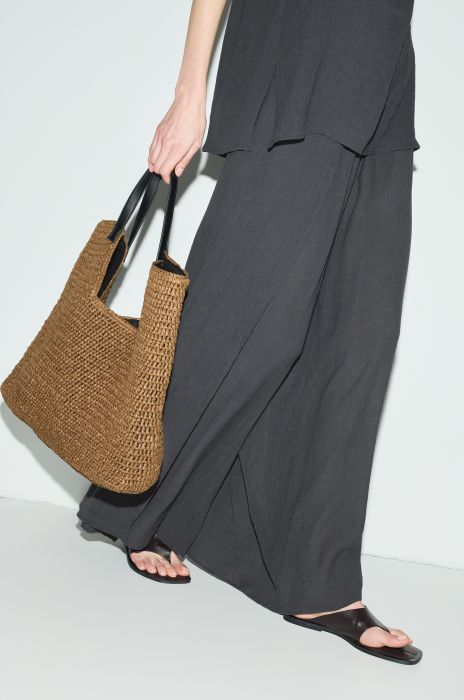 Grafitowe spodnie z wiskozą Solar Obraz 3