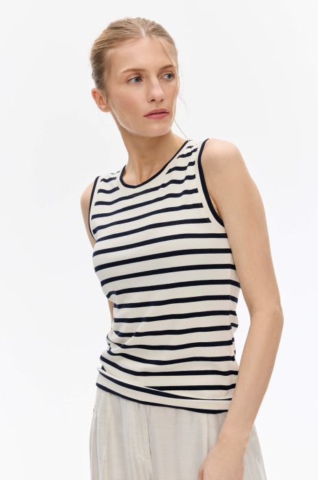 Trykotowy top w paski Solar Obraz 2
