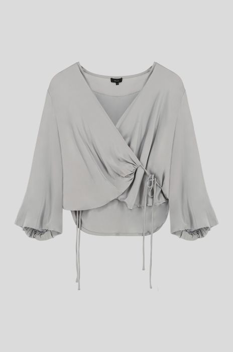 Kopertowa bluzka z wiązaniem Solar Obraz 5