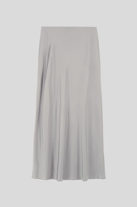 Srebrna satynowa spódnica Solar Obraz 4