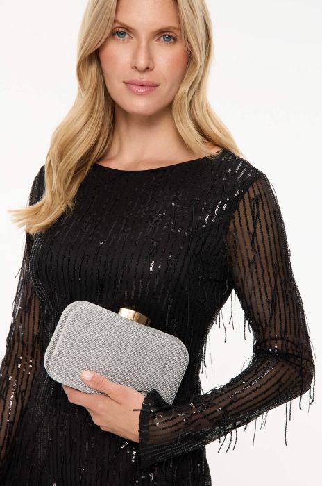 Srebrna torebka na złotym łańcuszku Solar Obraz 5