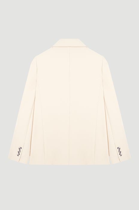 Beżowa marynarka z dwurzędowym zapięciem Solar Obraz 5