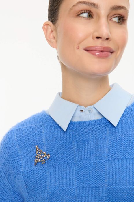 Świąteczna broszka w kształcie choinki Solar Obraz 2