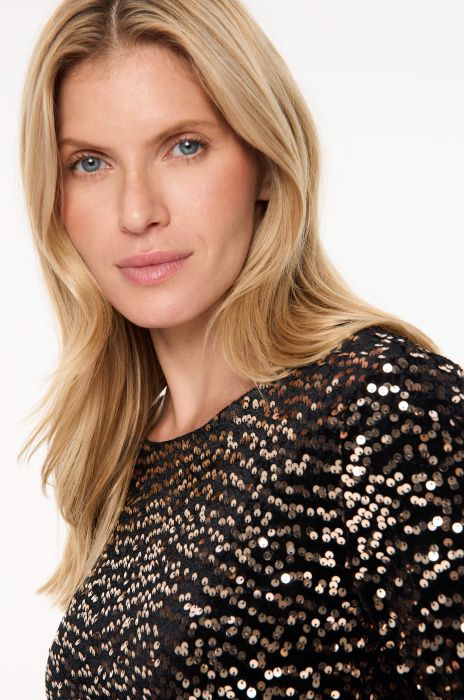 Dopasowana sukienka z cekinami Solar Obraz 3