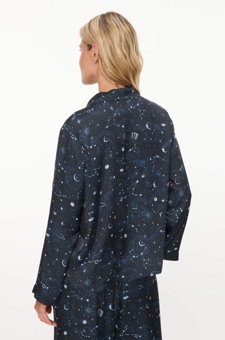 Dwuczęściowa piżama z wiskozy z autorskim printem Solar Obraz 4