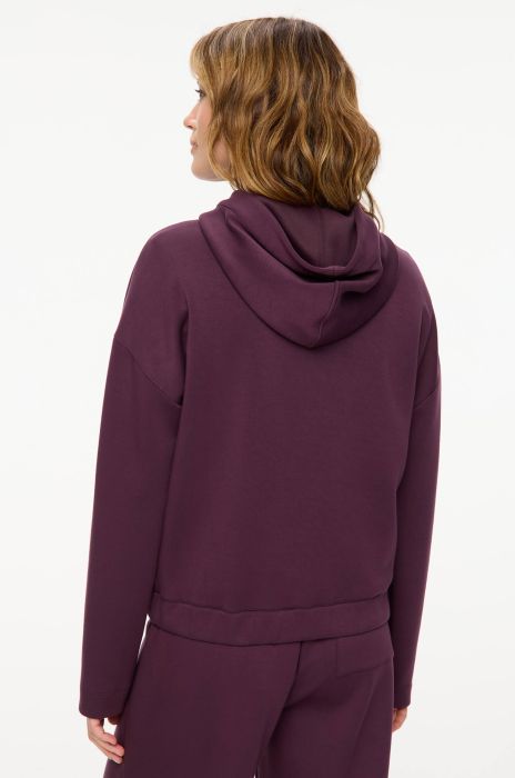 Burgundowa bluza zapinana na zamek Solar Obraz 4