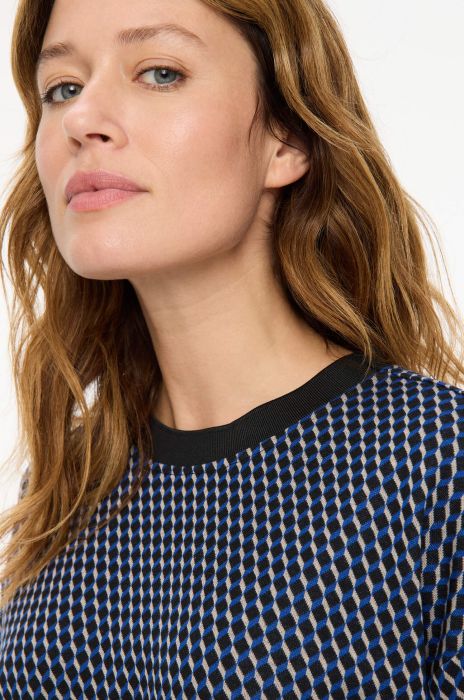 Bluza w drobną kratę Solar Obraz 3