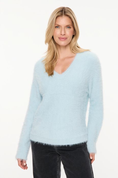 Sweter z dekoltem w v Solar Obraz 2