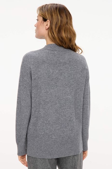 Sweter z wełny merino ze stójką Solar Obraz 4