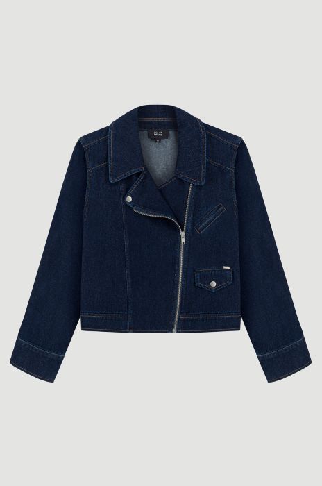 Kurtka z ciemnego jeansu Solar Obraz 3