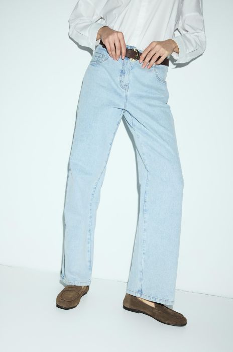 Klasyczne jeansy z prostą nogawką Solar Obraz 2