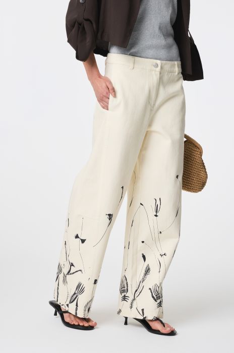 Spodnie z roślinnym wzorem Solar Obraz 2