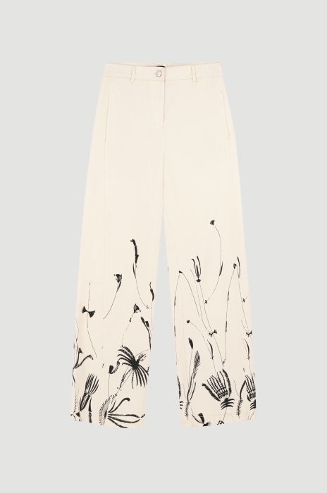 Spodnie z roślinnym wzorem Solar Obraz 4