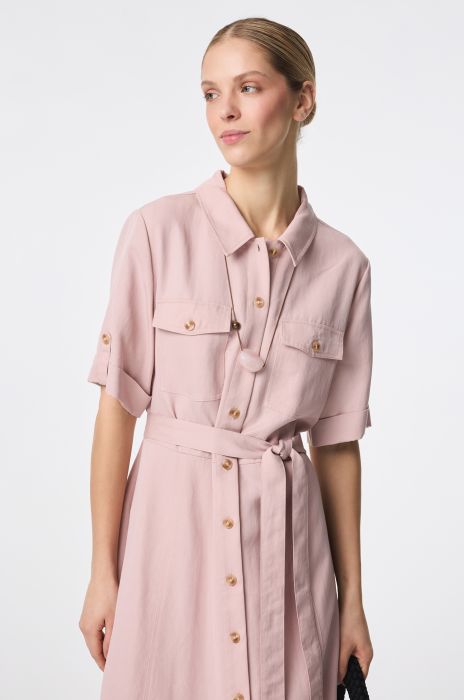 Sukienka koszulowa z krótkim rękawem Solar Obraz 2