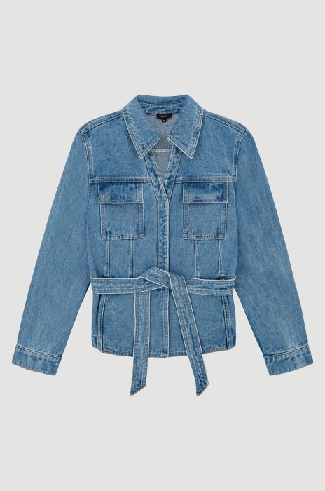 Jeansowa koszula z wiązaniem Solar Obraz 4