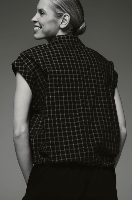 Bawełniana koszula w kratę Solar Obraz 3