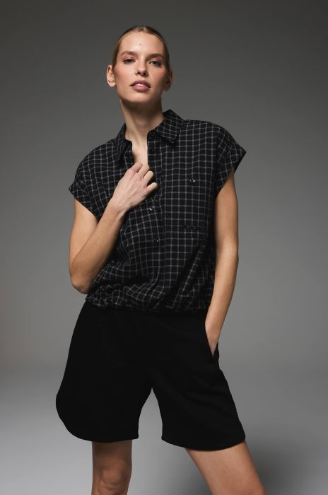 Bawełniana koszula w kratę Solar Obraz 1