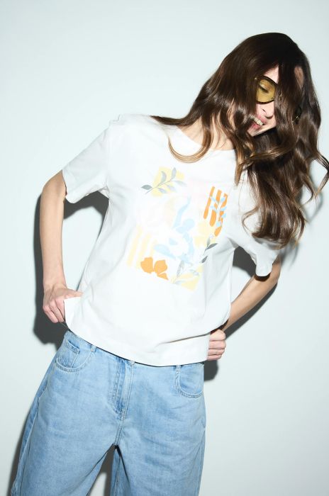 Bawełniana bluzka z kolorowym printem Solar Obraz 3