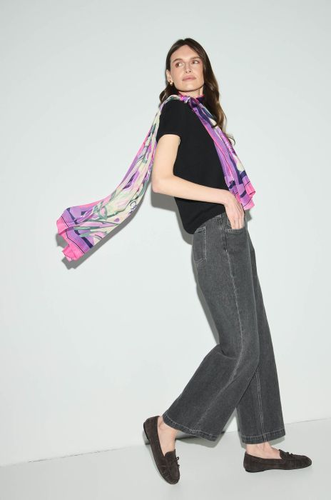 Jedwabny szal w odcieniach fioletu Solar Obraz 2