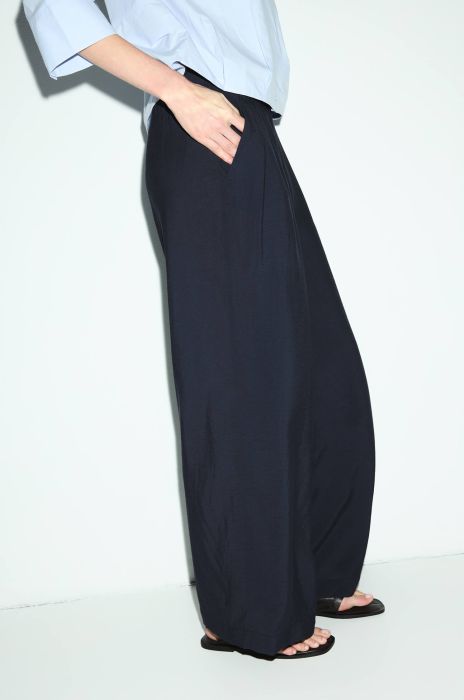 Spodnie wide leg z wiskozą Solar Obraz 2