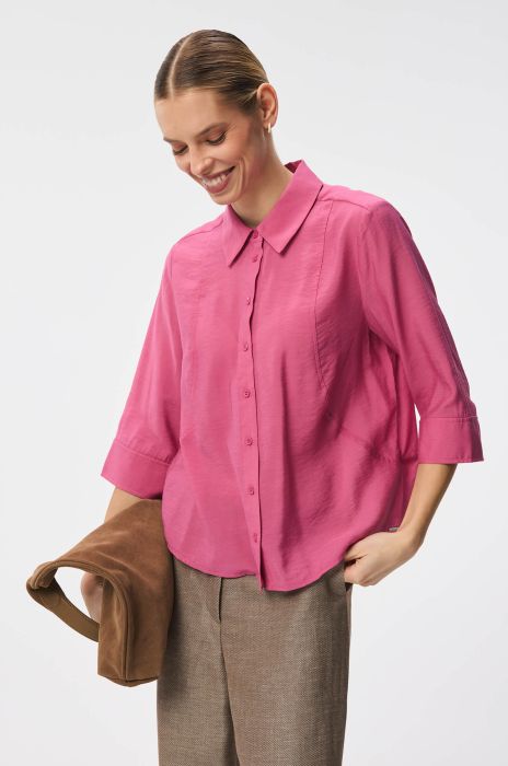 Koszula z wiskozą i rękawem 3/4 Solar Obraz 2