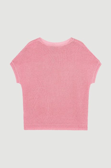 Bluzka dzianinowa z wiskozą Solar Obraz 5