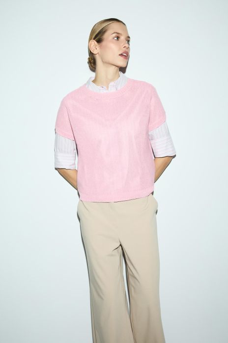 Bluzka dzianinowa z wiskozą Solar Obraz 1