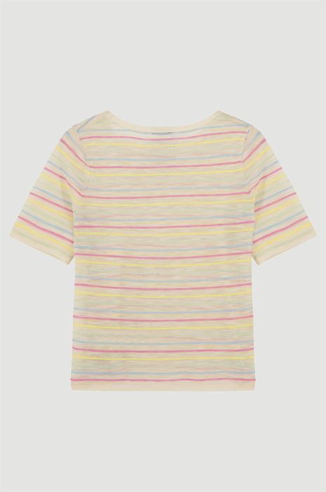 Bluzka z wiskozą w kolorowe pasy Solar Obraz 5