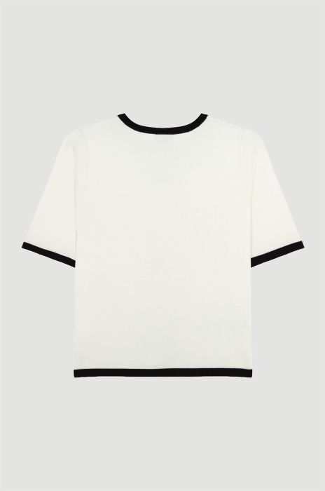 Bluzka z kontrastowymi wykończeniami Solar Obraz 5