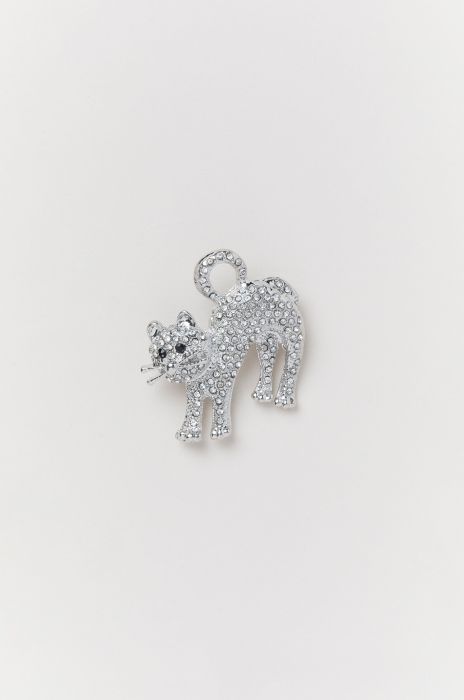 Połyskująca broszka w kształcie kota Solar Obraz 2