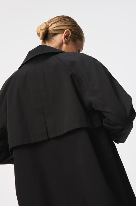 Płaszcz z bawełną i kontrastowymi guzikami Solar Obraz 4