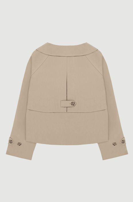 Beżowa kurtka z klapami Solar Obraz 6