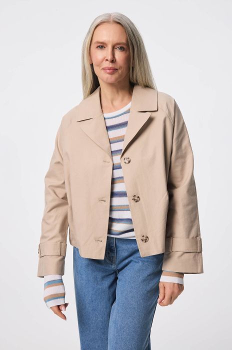 Beżowa kurtka z klapami Solar Obraz 1