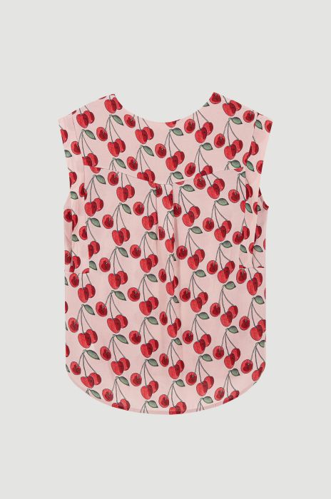 Wiskozowa bluzka w wiśnie Solar Obraz 4