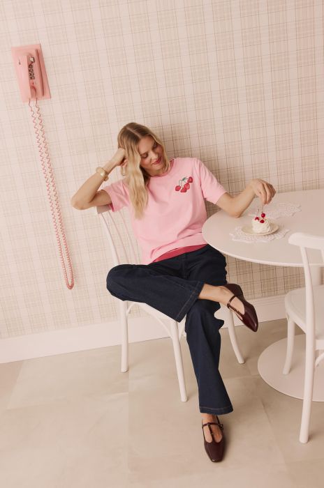 Bawełniana bluzka z krótkim rękawem Solar Obraz 2