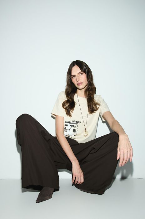 Bawełniana bluzka z autorskim printem Solar Obraz 2